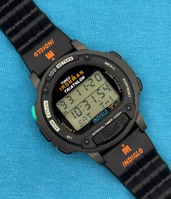 NOS 1994 Vintage Timex Ironman Triathlon Men's Digital Watch - BOX & ALL! - Image 1 of 4