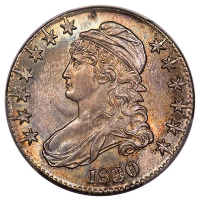 1830 50C Large 0 Capped Bust Half Dollar PCGS MS63 0-123 - Image 1 of 3