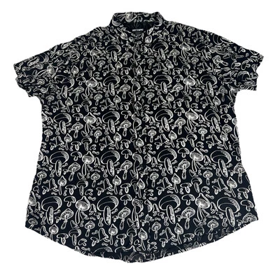 Hot Topic Woodland Mushroom Shirt All Over Print Mens XL Rayon Trippy Graphic - Image 1 of 4