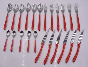Juego de cubiertos de acero inoxidable Amefa Eclat rojo 24 piezas - Imagen 1 de 12