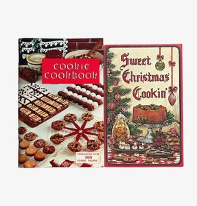 Lot of 2 Vintage Books / Cookie Cookbook 1965 & Sweet Christmas Cookin' - Picture 1 of 14