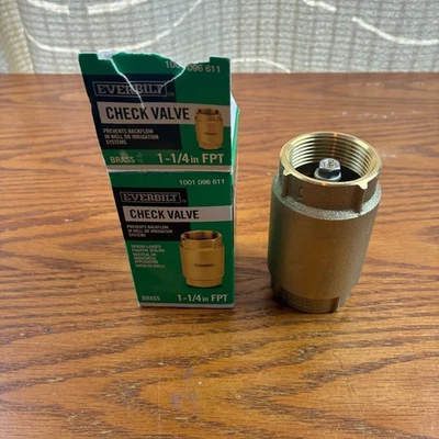 NEW in BOX Everbilt 1-1/4 in. 200 PSI Brass Check Valve EBCV125 - Image 1 of 3