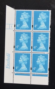 1995 4p New Blue Cylinder 1 No Dot Phos Blue Violet Tint White Gum U132D U/M - Picture 1 of 1