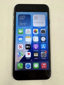 Apple iPhone SE BLACK 2022 3rd Gen 64GB AT&T MMX53LL/A - Unlocked - Photo 1 sur 5