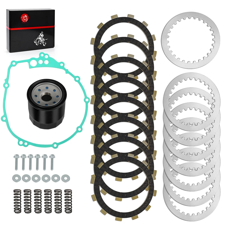 Kit de placas de acero de fricción de embrague para Yamaha YZF R6 2003-2005 YZF R6S FZ6 04-2009 Foto 1 de 4