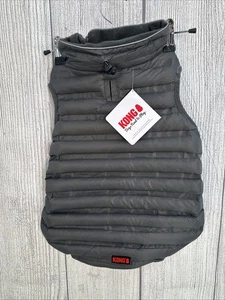 Kong Dog Coat MED Gray Parachute Puffer Jacket Insulated Water Resistant Fleece - Picture 1 of 11