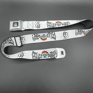 Buckle Down MAC MILLER Belt White Thumbs Up Rap Music Nylon Adjustable - Picture 1 of 9