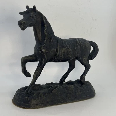Vintage Cast Metal Horse Sculpture- Stallion- Decorative - Mantle Piece - Image 1 of 4