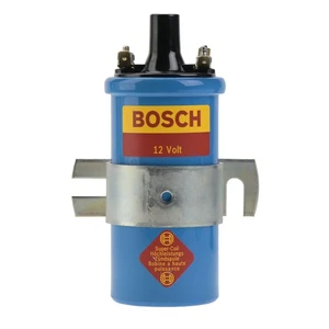 1956-1979 VW Beetle-Type 3 Bosch Blue 12V Ignition Coil w/ Bracket 043905115A - Picture 1 of 7