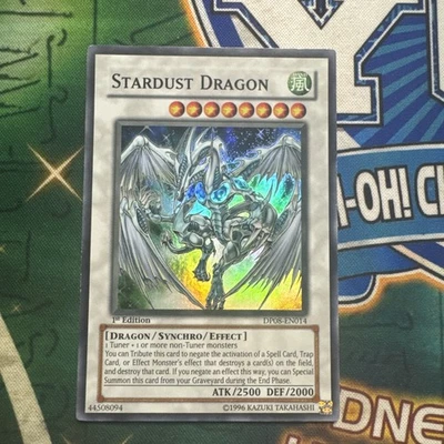 Yugioh! Stardust Dragon DP08-EN014 Super Rare 1st Edition LP - Image 1 of 3