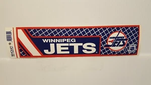 WINNIPEG JETS Vintage Team Bumper Sticker (1990's) Decal Strip - Picture 1 of 1