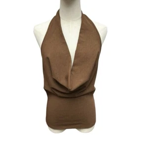 Neu mit Etikett $ 98 weworewhat Neckholder Wasserfall-Top S - Bild 1 von 4