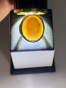 Anillo de plata 925 para hombre Yemen Ágata Aqeeq regalo de lujo خاتم عقيق يمني سليماني نادر - Imagen 1 de 13