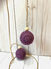 Crochet Ball Ornament/Bauble ~ Set of 2 - 2” wide-Dusty Purple with a wood bead