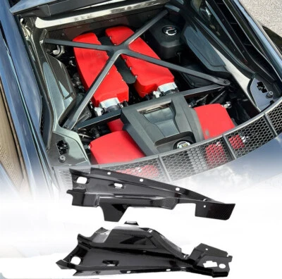 For Audi R8 V10 GT 2020-2024 DRY CARBON FIBER Engine Hood Cover Bay Panels Trims - Image 1 of 4