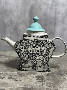 Anthropologie Molly Hatch Whimsical Sketched Story Teapot Now And Then Ceramic  - Picture 1 of 9
