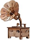 Wood Decoration Table DIY Phonograph Music Box Classical Melody Gift Art Crafts