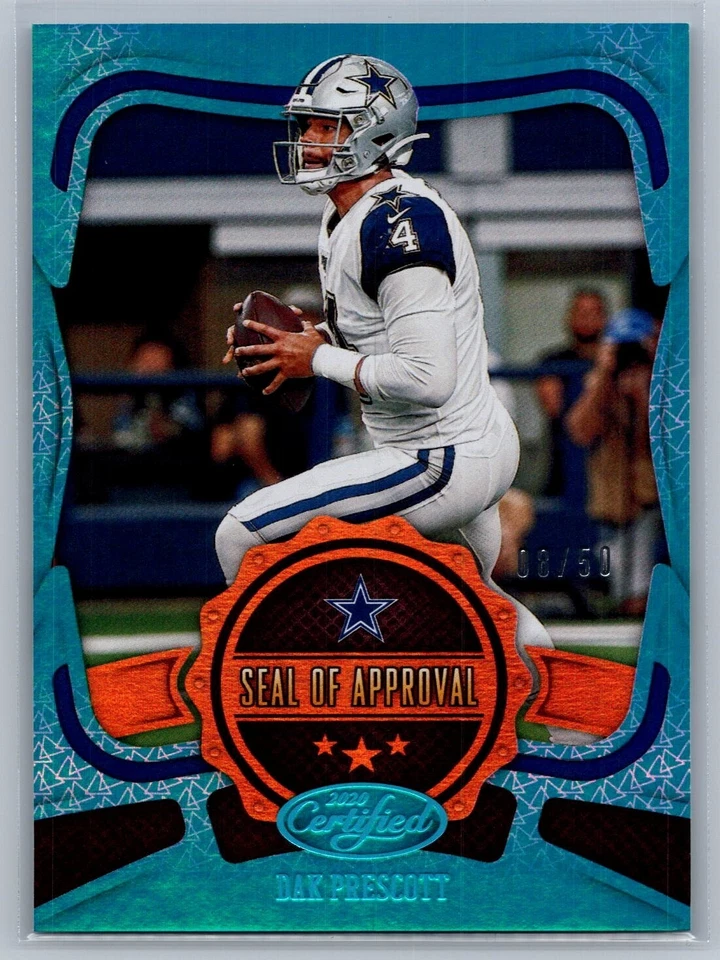 /50 2020 Panini Certified - Teal Seal of Approval #SA-DP Dak Prescott - NM-MT - Image 1 of 2