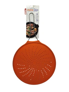 Art & Cook 12" Silicone Splatter Screen, Kitchen Cooking Utensil ORANGE - New - Picture 1 of 2