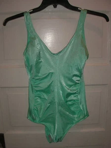 Womans Light Aqua Blue One Piece Bathing Suit Swim Suit Swimsuit Size 12  - Picture 1 of 2