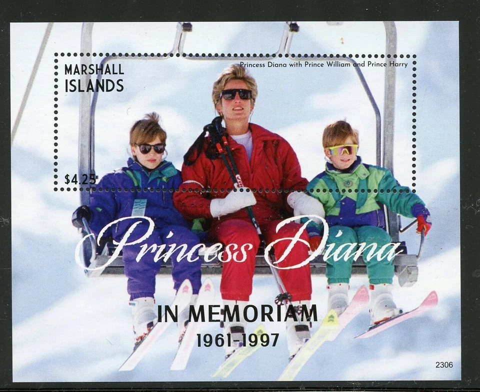 SÁBANA RECUERDO PRINCESA DIANA ISLAS MARSHALL 2023 COMO NUEVA NUNCA BISAGRAS Foto 1 de 1