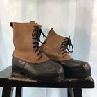 J Crew Mens’s Lace Up Brown Leather Duck Snow Boots Size 8 M 6644 - NO INSOLES