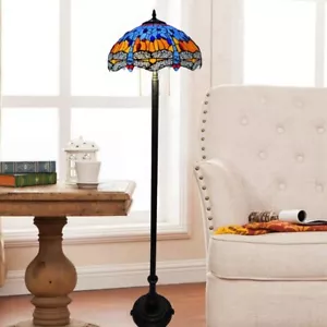 Dragonfly 16 inch Stained Glass Tiffany Style Floor Lamp For Home Living Bedroom - Picture 1 of 21