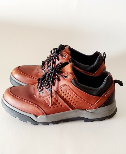Clarks Uomo Un Atlas Lo GORE TEX Oxford Marrone Scuro Pelle Grana Piena (Taglia 9 5)