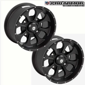 Pair Front 2x Pro Armor Knight Wheels 15x8 P1508KNBL For Polaris RZR General - Picture 1 of 5