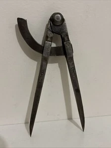 Antique Wing Divider Caliper Protractor Measuring Tool Stamped 1891 Vintage Tool - Picture 1 of 9