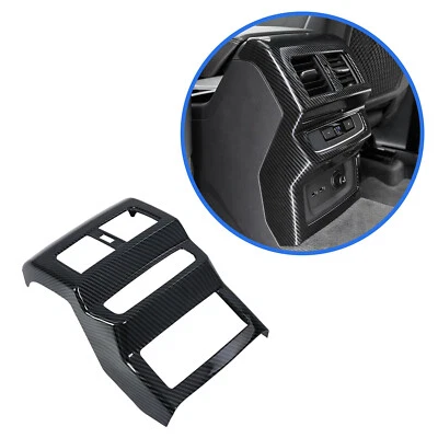 Tampa de saída de ventilação traseira interna de fibra de carbono para Audi Q5 SQ5 2018-2024 acabamento - Imagem 1 de 4