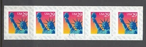 USA PNC SC# 2599B LIBERTY 29c. S.A. SPACE MNH PL# D1111 UPSIDE DOWN BACKING - Picture 1 of 1
