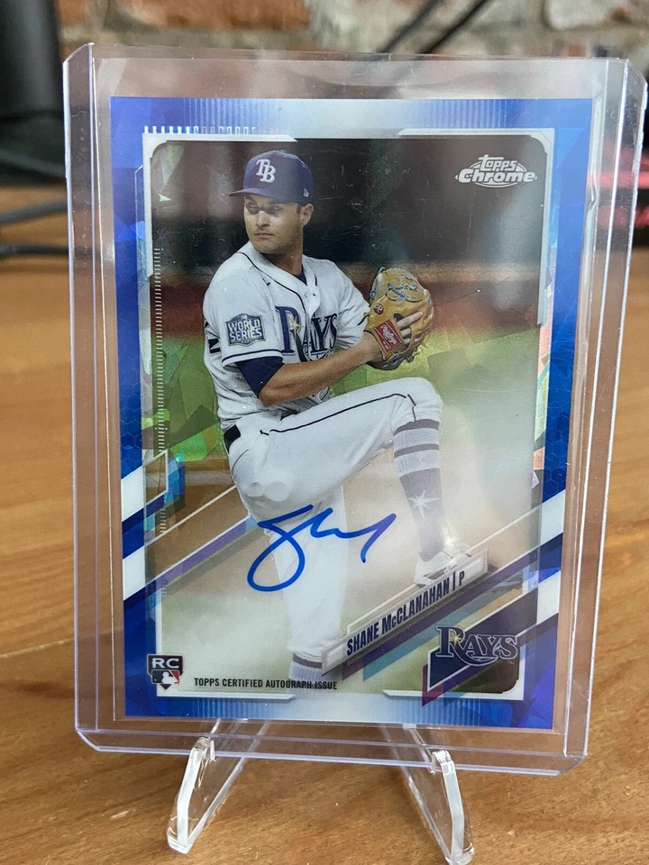 SHANE MCCLANAHAN ROOKIE AUTO 2021 Topps Chrome Sapphire RC Autograph Tampa Bay - Image 1 of 1