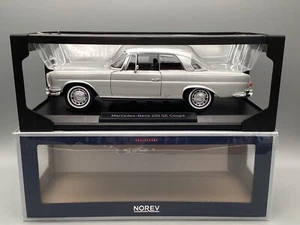 Maquetas de coches 1:18 Norev Mercedes Benz 250 SE Coupe plata 1969 en embalaje original - Imagen 1 de 13