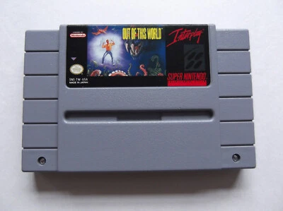OUT OF THIS WORLD. Super Nintendo SNES. NTSC-US/Canada. Genuine. Cartridge only. - Image 1 of 2