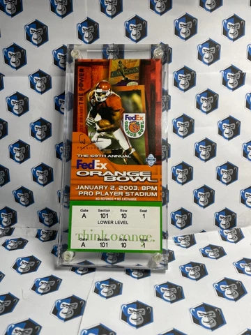 2003 FedEx Orange Bowl Game Ticket Stub USC Trojans Iowa Hawkeyes Football Cover