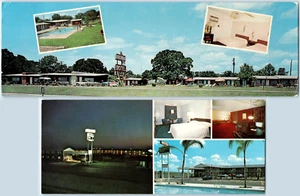 Cartolina pubblicitaria C1950s Rodeway Inn Brownsville Texas Ridgewood Motel Austin - Foto 1 di 5