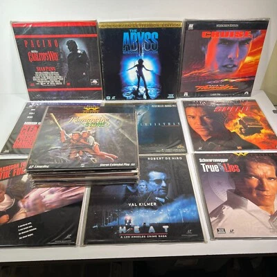 Heat, The Fugitive, True Lies, Speed, Cape Fear Action Movie Laserdisc Lot 21x - Image 1 of 4