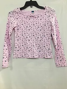 Girls Old Navy Top Shirt Pink Floral Long Sleeve Pull Over sizes L New - Picture 1 of 3