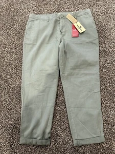 Woolrich Sunday Chino pants green capris size 12 new #745 - Picture 1 of 11