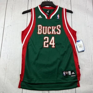 Vintage Milwaukee Bucks Richard Jefferson #24 Large Adidas Jersey Shirt Youth - Picture 1 of 9
