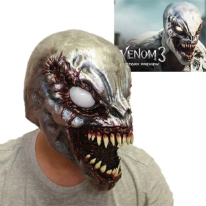 Venom-3 Latex Masken LED Auge Erwachsen Halloween FaschingKarnevalGesicht MaskeХ - Bild 1 von 4