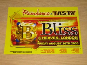 RAINDANCE - HEAVEN - BILLY BUNTER DJ SY RATPACK - 2005 RAVE CLUB FLYER (A5) - Imagen 1 de 2