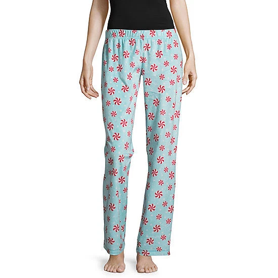 NWT Womens peppermint Fleece Sleep lounge Pants Pajama Bottoms  large - Image 1 of 1