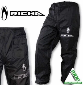 Richa Rain Warrior Motorcycle Scooter 100% Waterproof Over Trousers - Lined - Picture 1 of 17