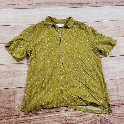 Urban Outfitters Shirt Mens Medium Yellow Outdoor Button Up Camp Casual Adult - Image 1 of 4