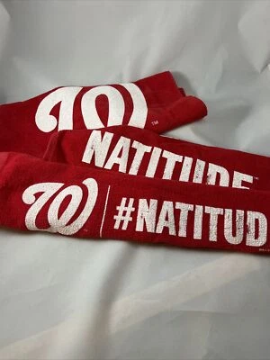 3 Pack W #NATITUDE Red Rally Towel MLB Washington Nationals World Series 15x17" - Image 1 of 4