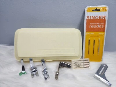 Lote Pies y Accesorios para Máquina de Coser con Varios Pies Agujas y Estuche  Foto 1 de 4