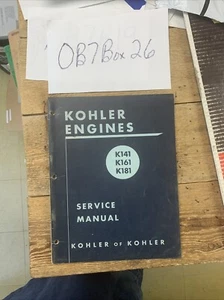 Engine Service Manual Kohler K Series K141 K161 K181 OEM Original Manual - Picture 1 of 12