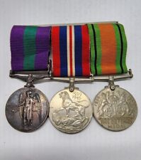 Genuine English WW2 War Medals Set of 3 Named Palestine 1945 - 48 Military 